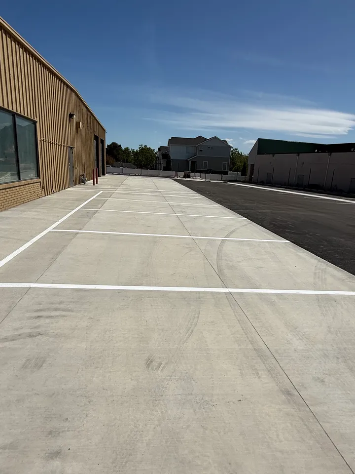 Concrete parking layout by A and R Coating
